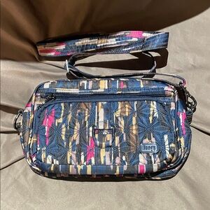 LUG CAROUSEL CROSSBODY BAG RIVER WALK BLUE RFID
